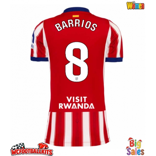 Atletico Madrid Pablo Barrios #8 Replica Home Stadium Shirt for Women 2026-27 Short Sleeve